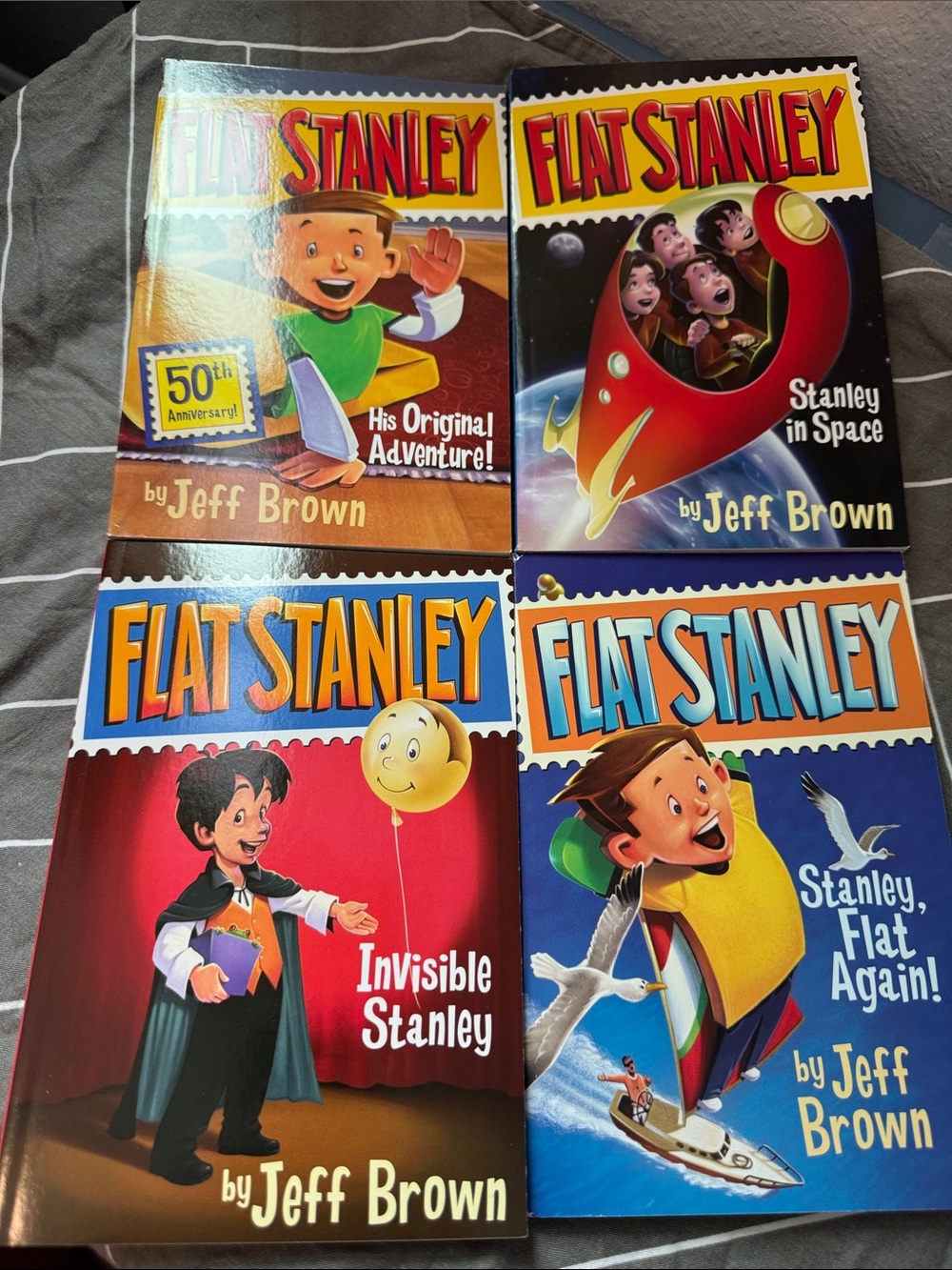 The Flat Stanley Collection by Jeff Brown - Yellow & Green Book